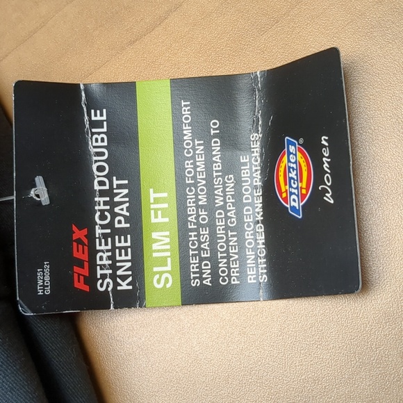 NWT Dickies Black Stretch Double Knee Pant - Slim Fit - Size 2R - Picture 11 of 13